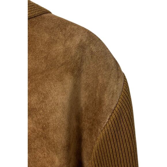 LINEA by Louis Dell'Olio Brown Tan Suede Leather Jacket 1x Beige A8342 Womens - Picture 8 of 12